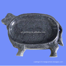 enameled animal shape plate steel plate